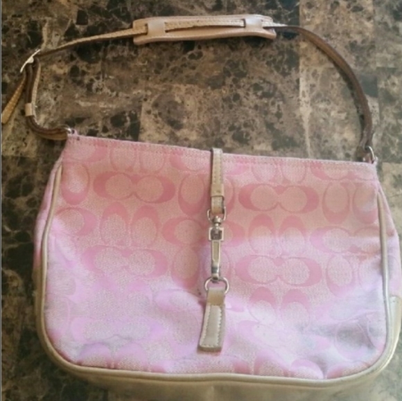 Coach Handbags - ISO - In search of this pink cc coach purse with white leather trim and clasp.